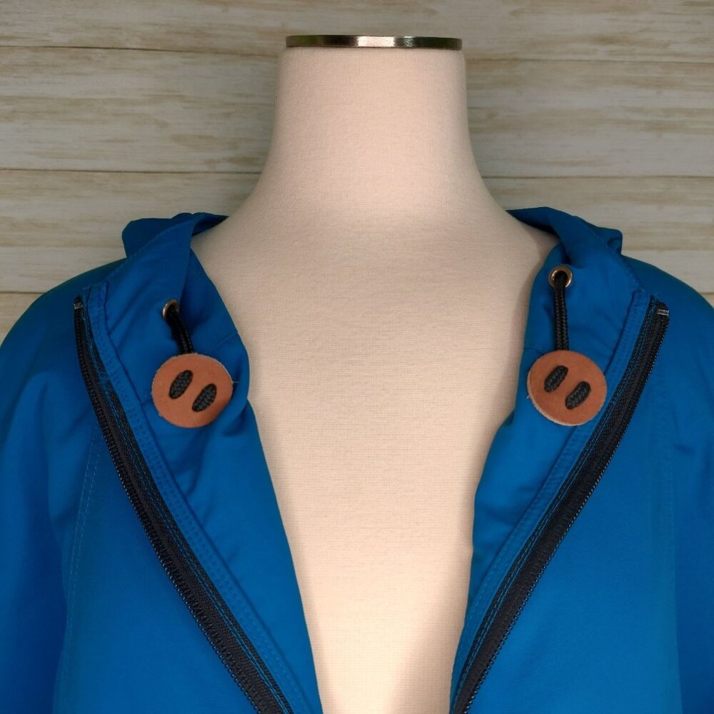 L.L.Bean Men's Blue Nylon Pullover Hoodie Jacket Size Large Kangaroo Pockets - Picture 7 of 10